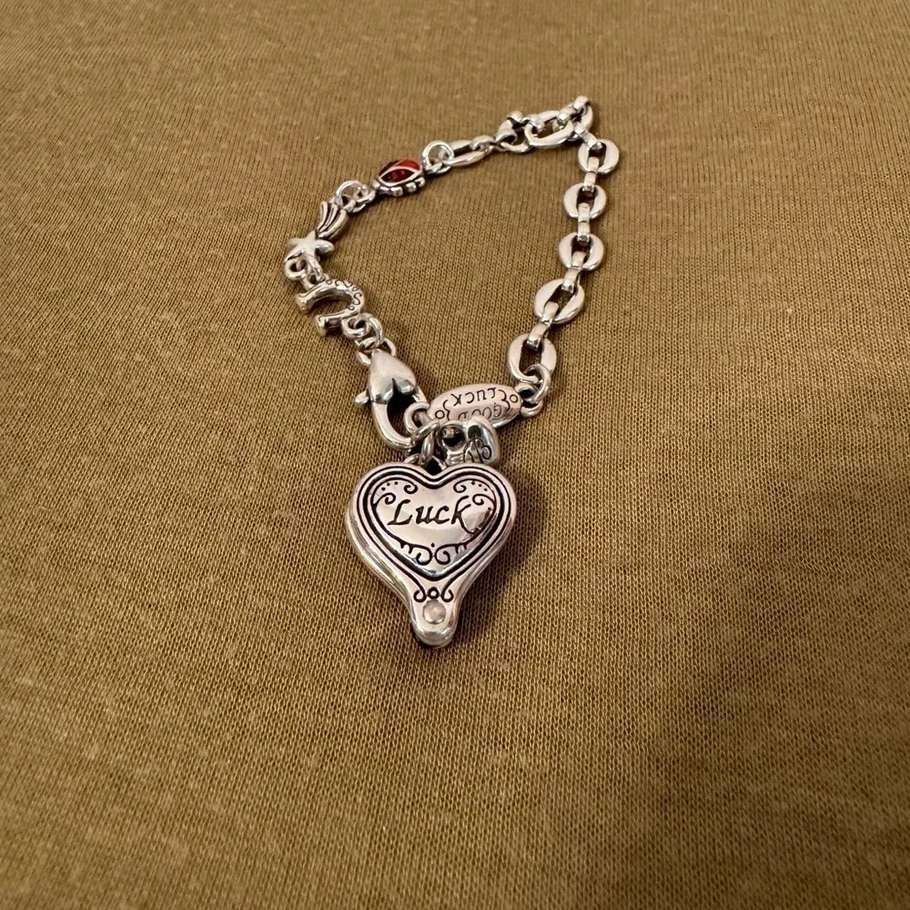 BRIGHTON Lucky Clover Bracelet Ladybug Horse Shoe Shooting Star Good Luck New - Picture 14 of 17